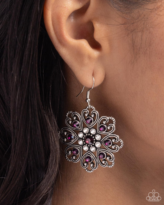 Garden of Love Purple Earrings - Jewelry by Bretta