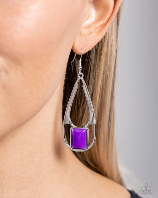 Adventure Story Purple Earrings - Jewelry by Bretta