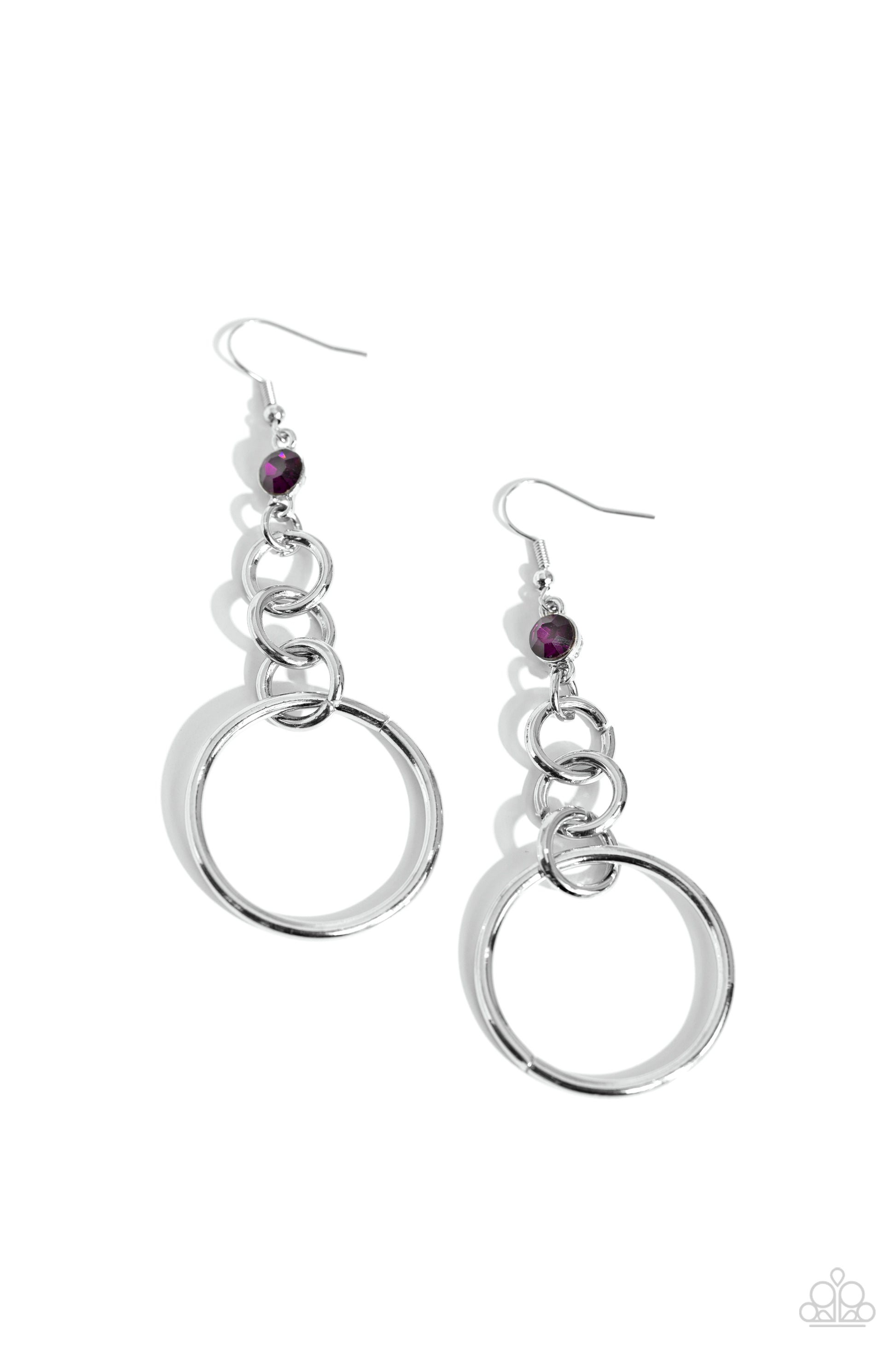 Glitzy Gesture Purple Earrings - Jewelry by Bretta