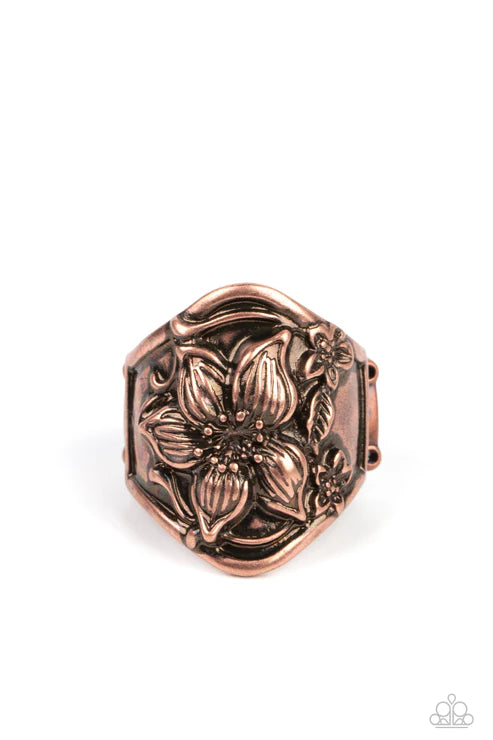 Hibiscus Harbor Copper Ring - Jewelry by Bretta