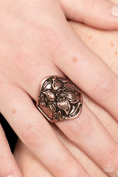 Hibiscus Harbor Copper Ring - Jewelry by Bretta