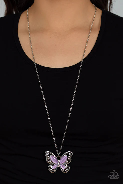Wings Of Whimsy Purple Necklace - Jewelry by Bretta