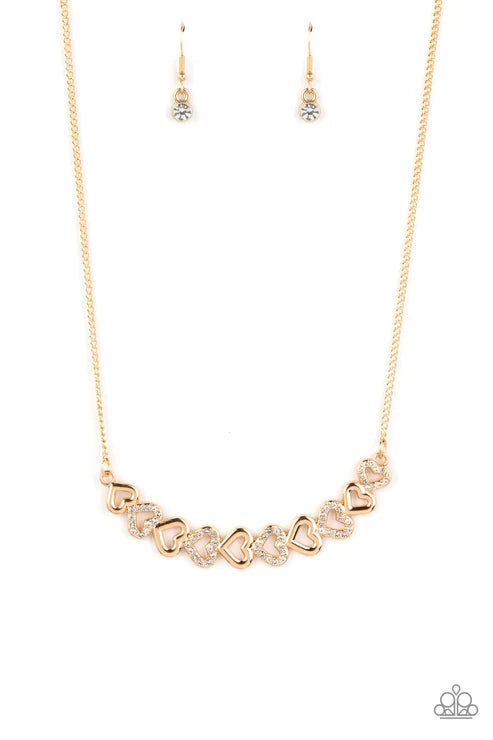 Sparkly Suitor Gold Necklace 