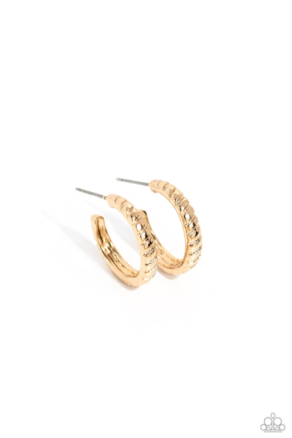 Curvy Charisma Gold Earrings - Jewelry by Bretta