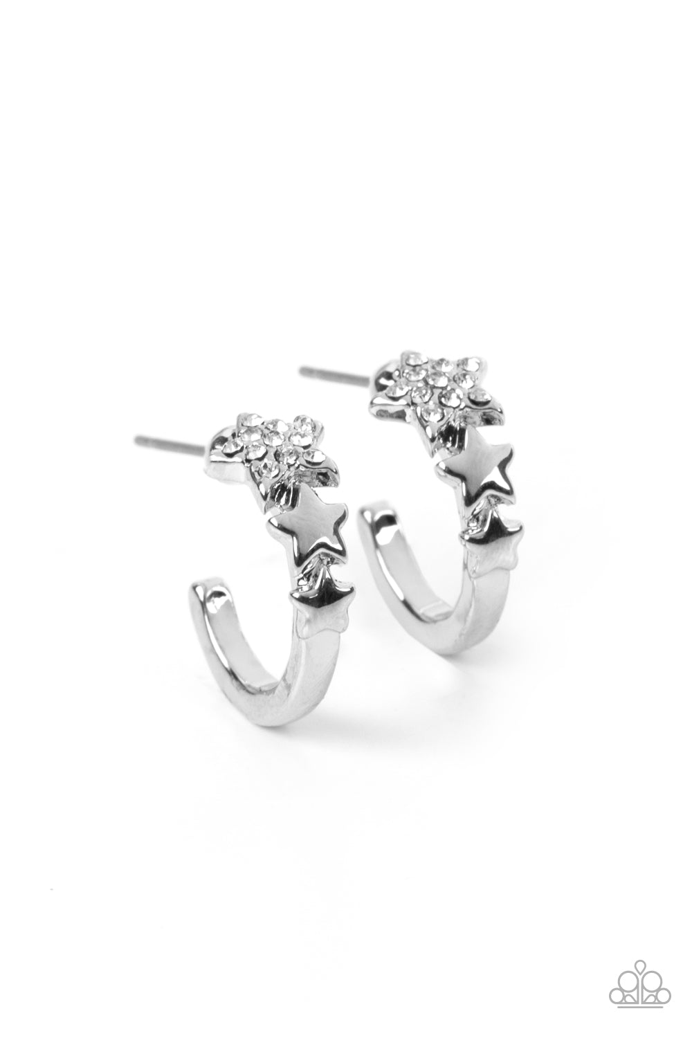 Starfish Showpiece White Hoop Earrings - Jewelry by Bretta