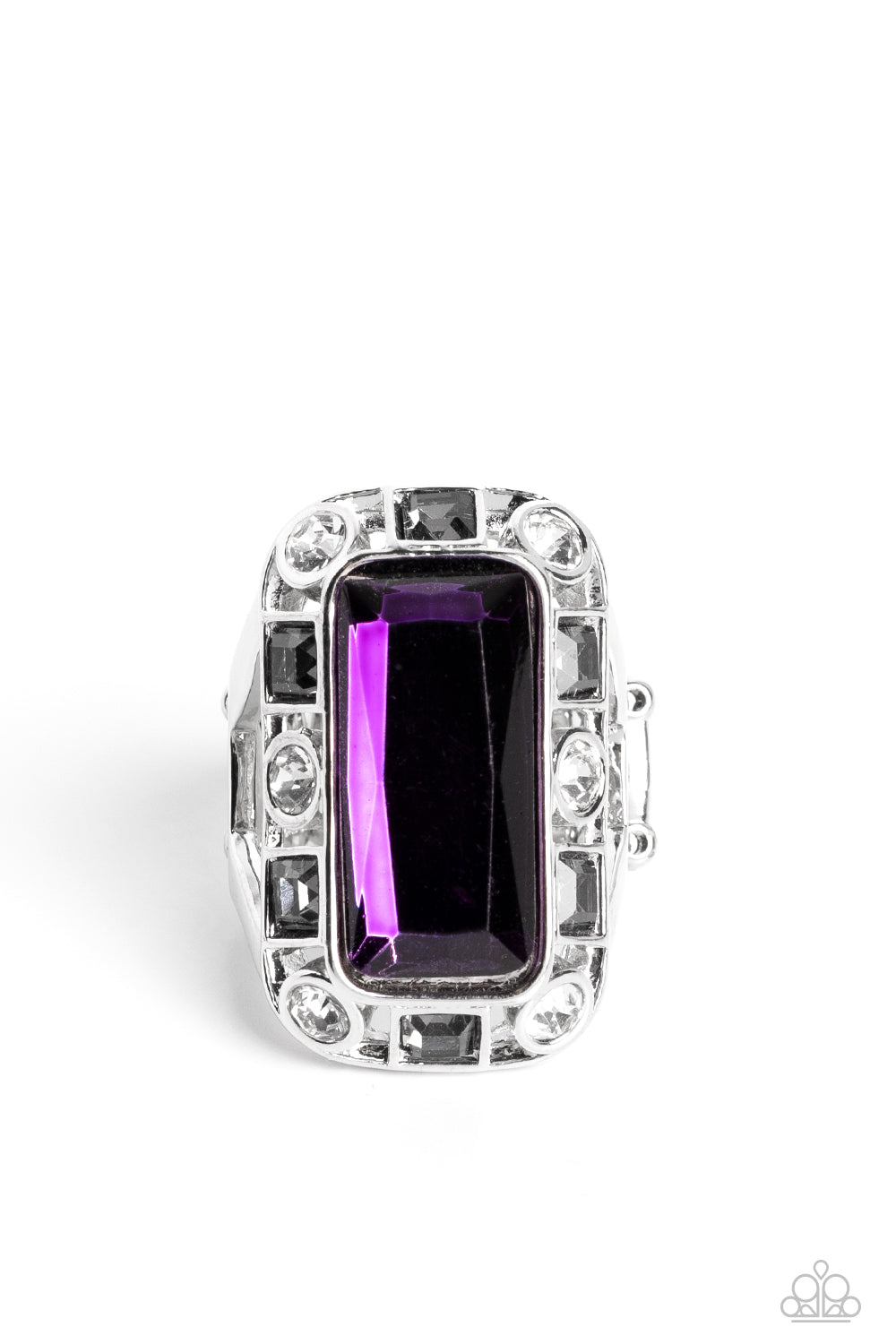 Radiant Rhinestones Purple Ring - Jewelry by Bretta