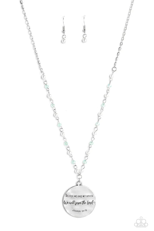 Serving the Lord Blue Necklace - Jewelry by Bretta