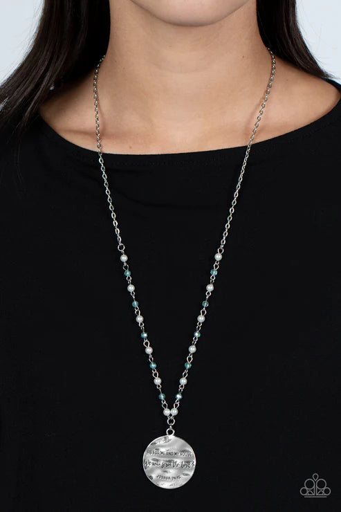 Serving the Lord Blue Necklace - Jewelry by Bretta