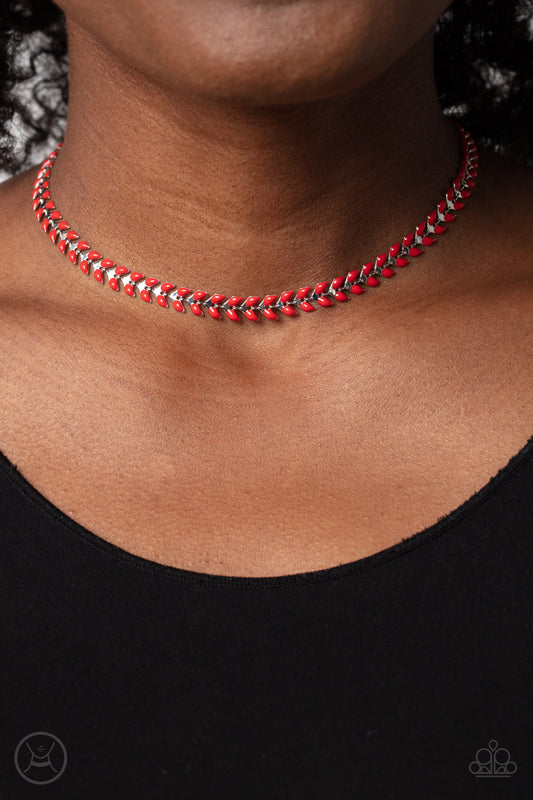 Grecian Grace Red Necklace  - Jewelry by Bretta