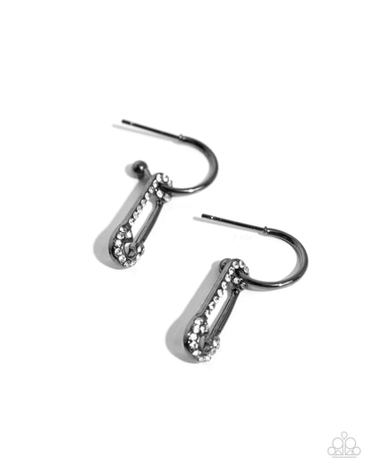 Safety Pin Sentiment Black Earrings - Jewelry by Bretta&nbsp;