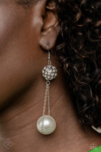 Ballerina Balance White Earrings - Jewelry by Bretta