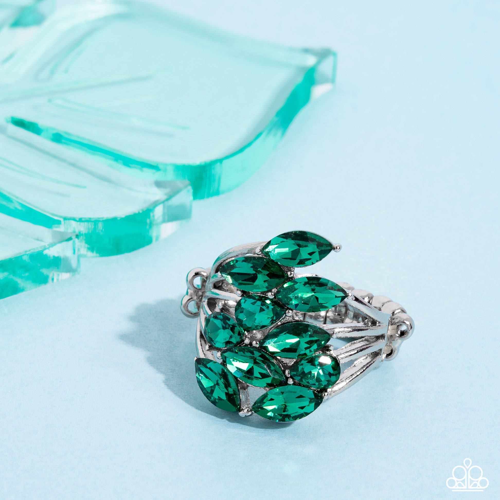 Wave of Whimsy Green Ring - Jewelry by Bretta