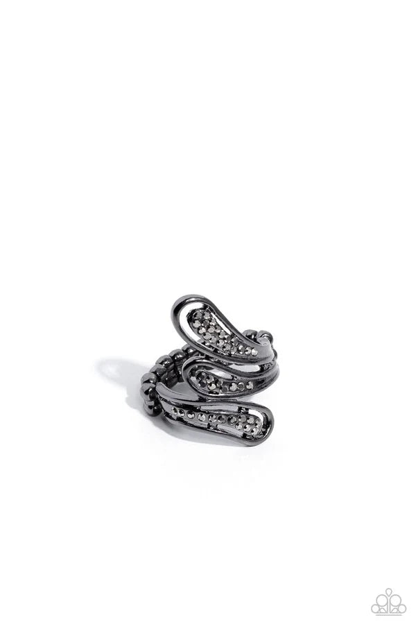 Flared Fashion Black Ring - Jewelry by Bretta