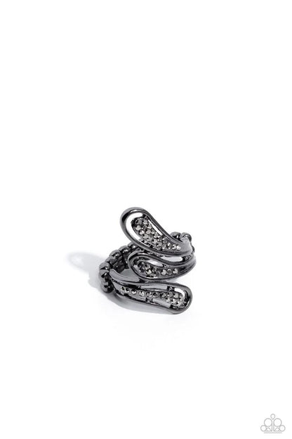 Flared Fashion Black Ring - Jewelry by Bretta