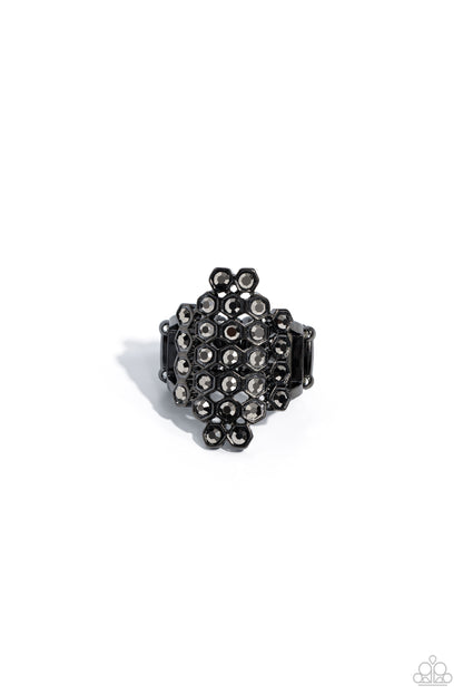 Honeycomb Haute Black Ring - Jewelry by Bretta