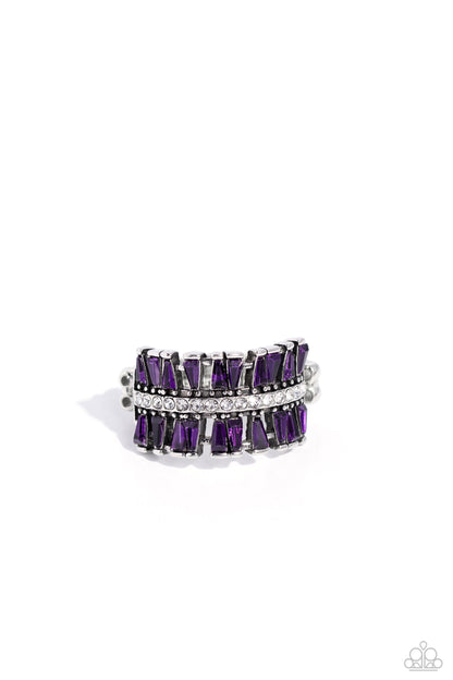 Staggering Stacks Purple Ring - Jewelry by Bretta