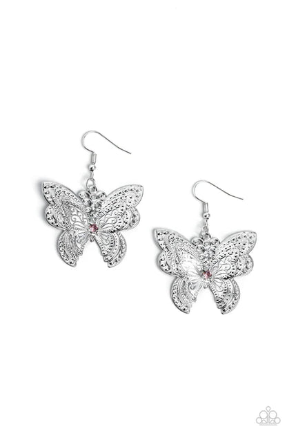  Layered Launch Pink Earrings