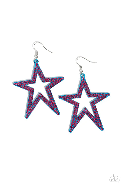 Rockstar Energy Blue Earrings - Jewelry by Bretta