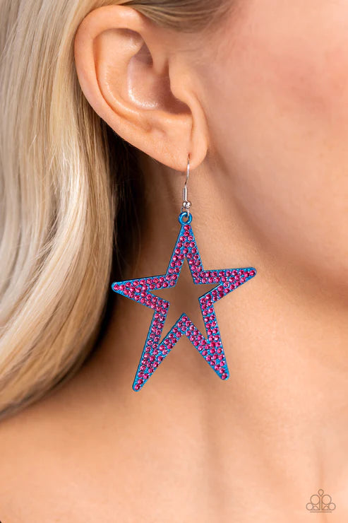 Rockstar Energy Blue Earrings - Jewelry by Bretta