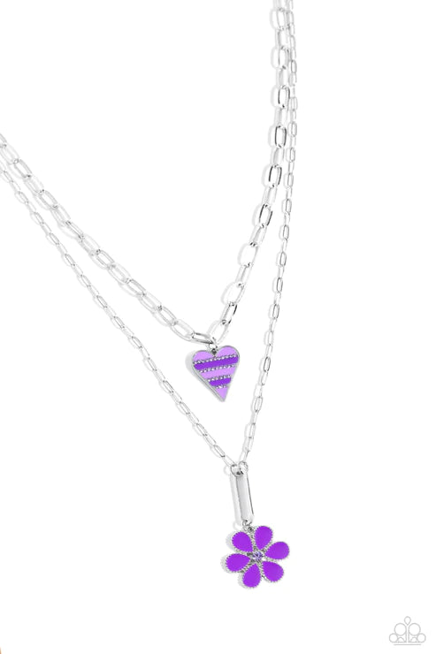 Childhood Charms Purple Necklace - Jewelry by Bretta