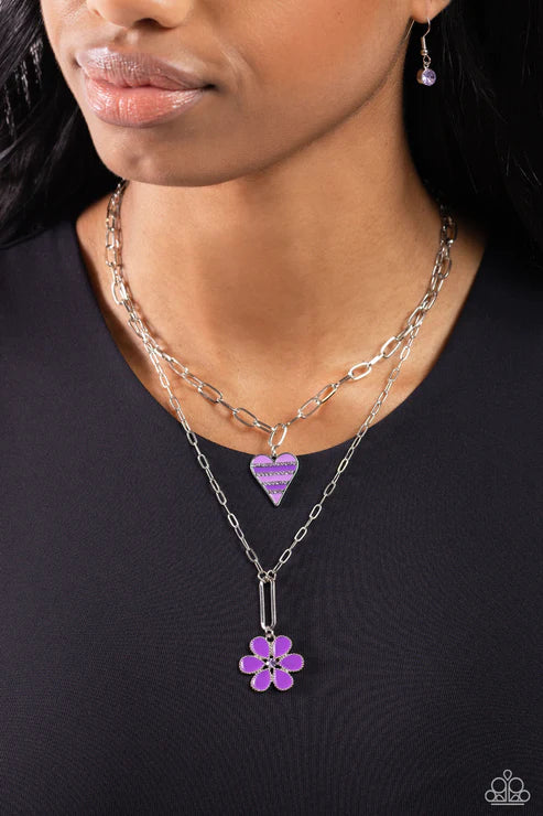 Childhood Charms Purple Necklace - Jewelry by Bretta