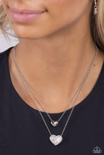 Mismatched Model White Rhinestone Heart Necklace - Jewelry by Bretta