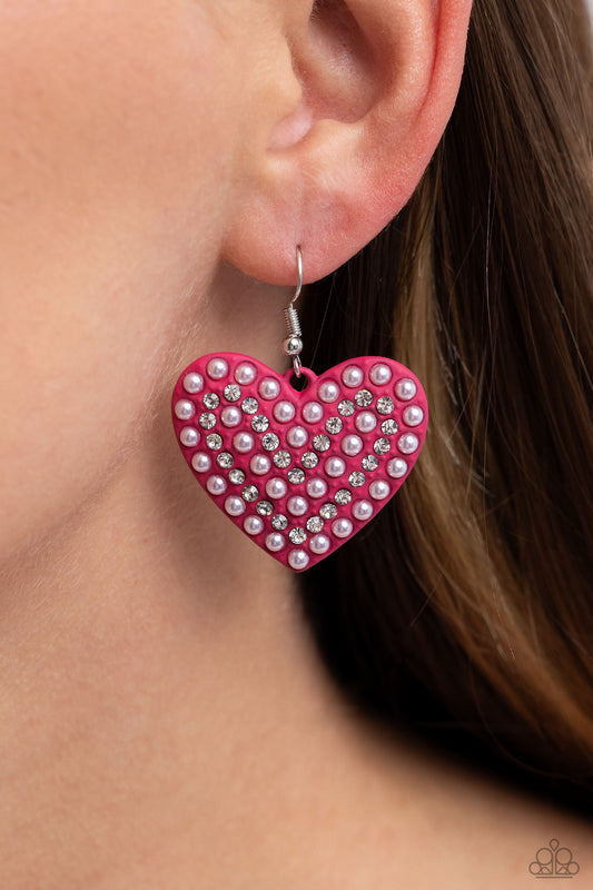 Romantic Reunion Pink Heart Earrings - Jewelry by Bretta