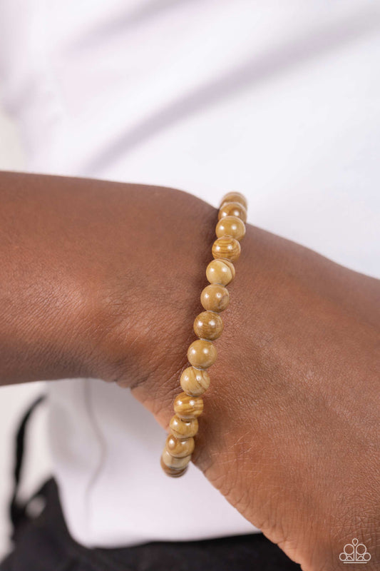 Sinuous Stones Brown Bracelet - Jewelry by Bretta