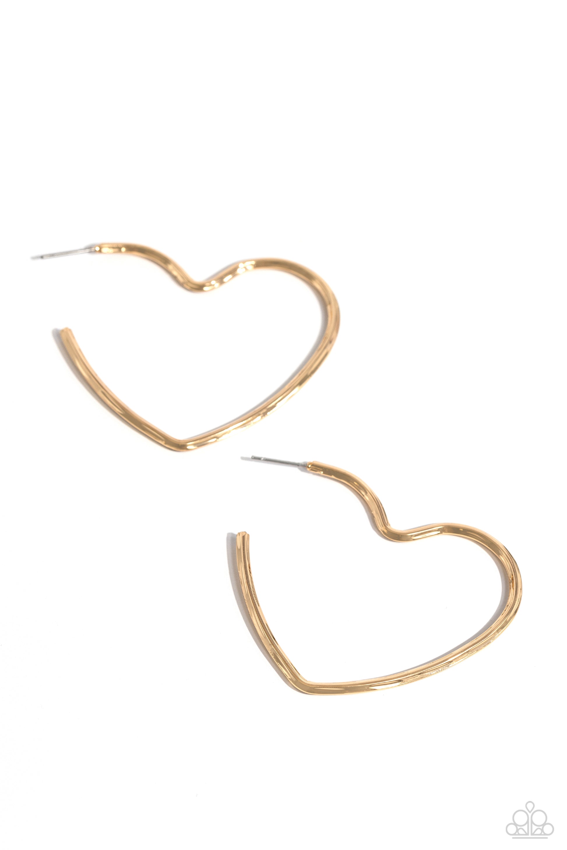 Summer Sweethearts Gold Heart Earrings  - Jewelry by Bretta