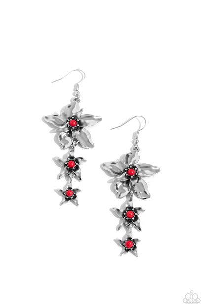 Tapered Tiers Red Earrings - Jewelry by Bretta