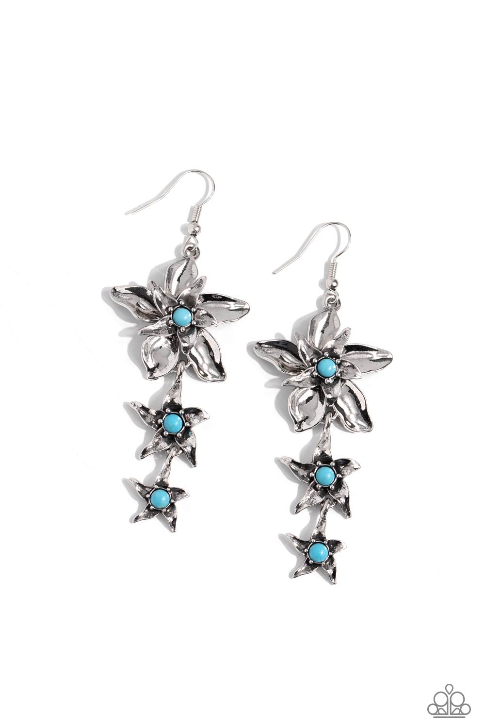 Tapered Tiers Blue Earrings - Jewelry by Bretta
