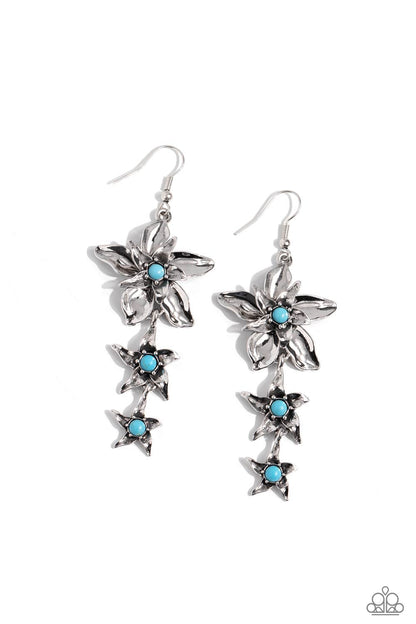 Tapered Tiers Blue Earrings - Jewelry by Bretta