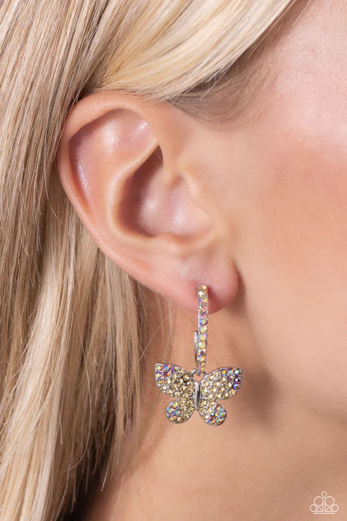 Whimsical Waltz Yellow Earrings