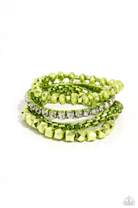 Punk Pattern Green Bracelet - Jewelry by Bretta