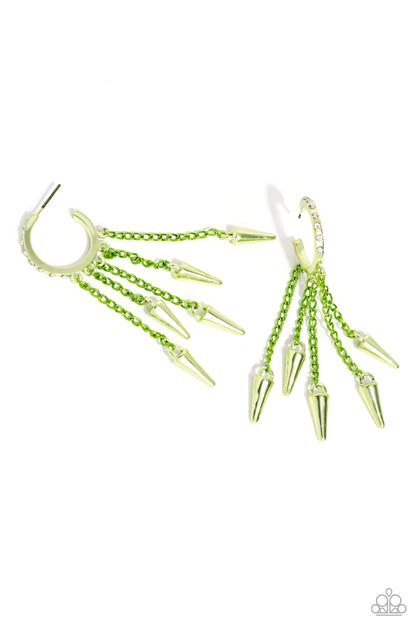 Piquant Punk Green Earrings - Jewelry by Bretta