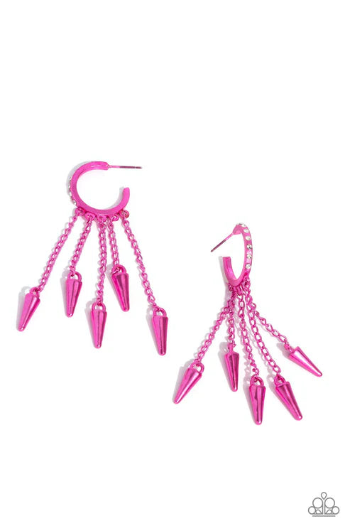 Piquant Punk Pink Earrings