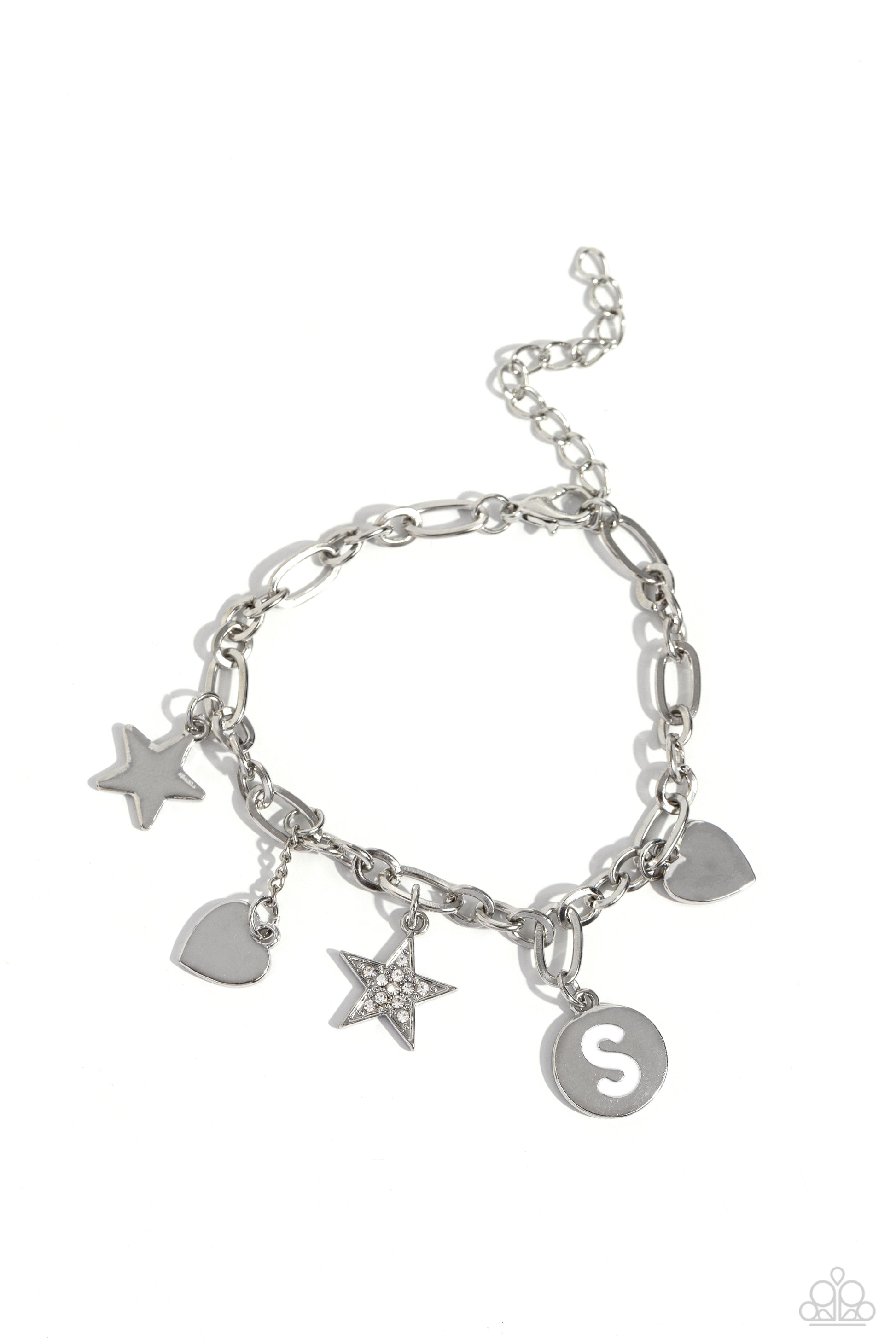 Legacy Letters - White - S Bracelet - Jewelry by Bretta