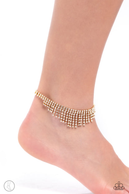 Curtain Confidence Gold Anklet - Jewelry by Bretta