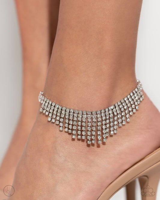 Curtain Confidence White Anklet - Jewelry by Bretta