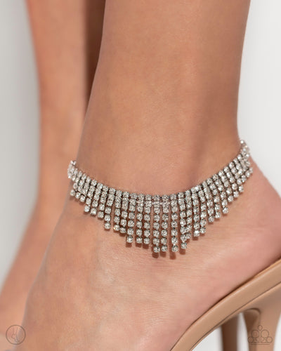 Curtain Confidence White Anklet - Jewelry by Bretta