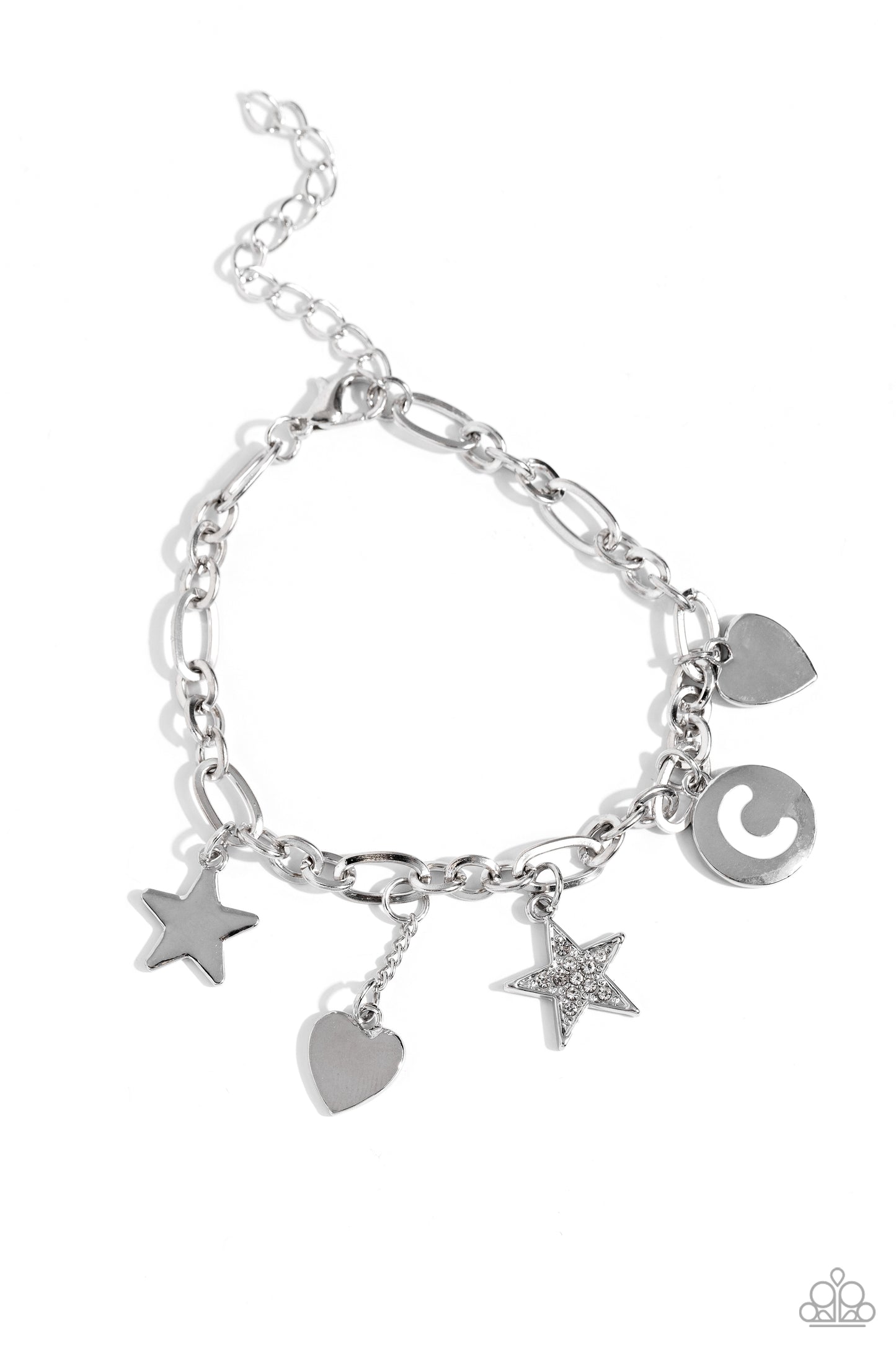 Legacy Letters - White - C Bracelet - Jewelry by Bretta