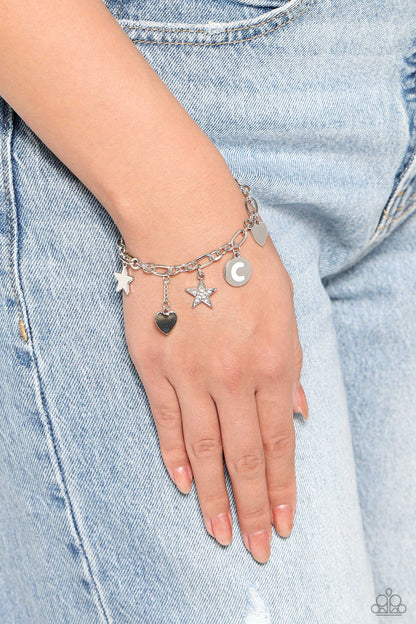 Legacy Letters - White - C Bracelet - Jewelry by Bretta