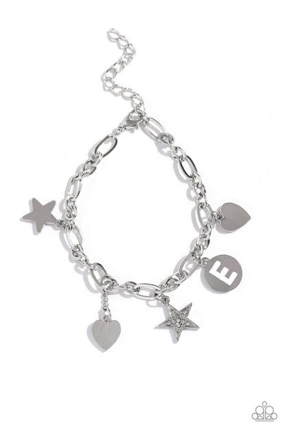Legacy Letters - White E Bracelet - Jewelry by Bretta