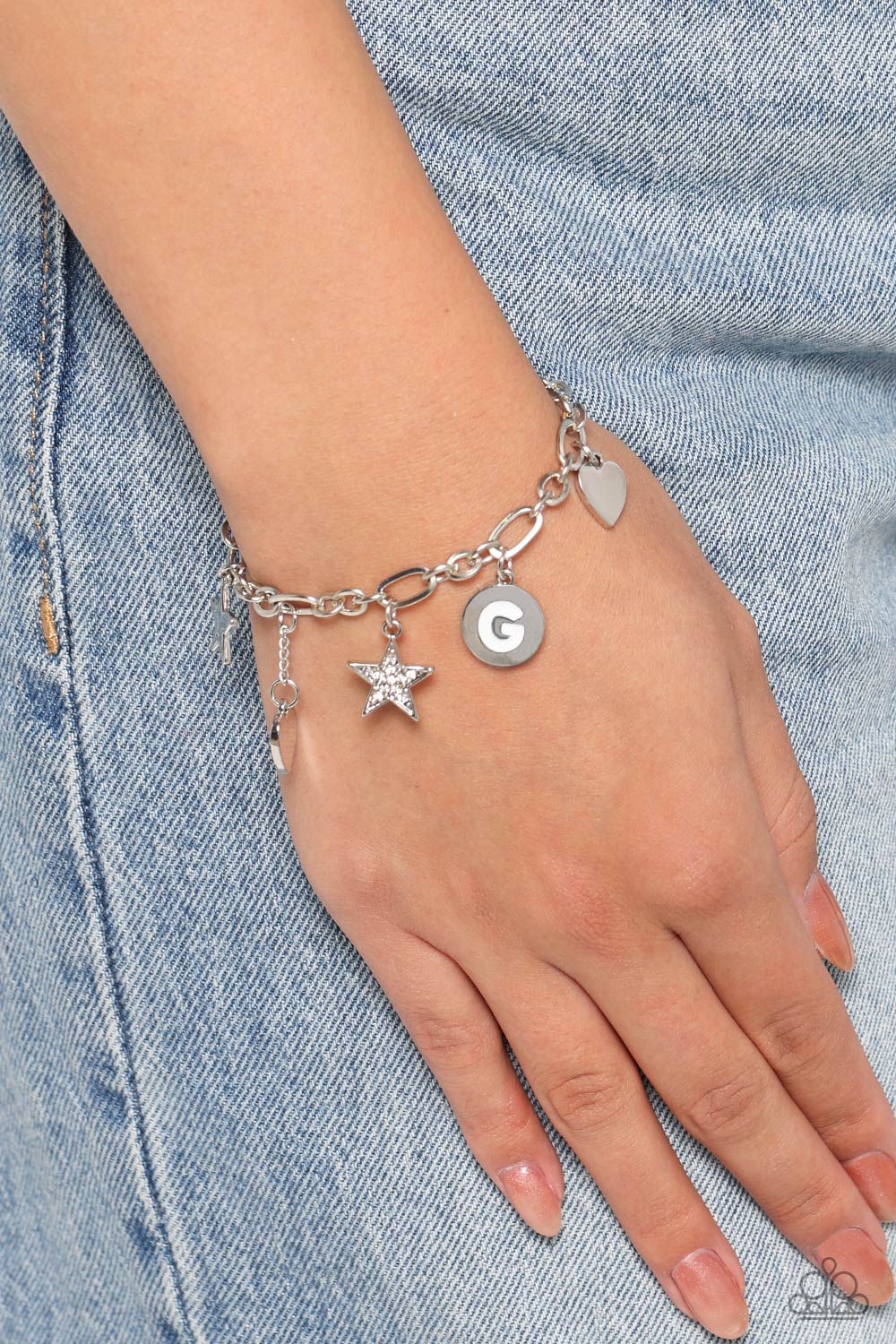 Legacy Letters - White - G Bracelet - Jewelry by Bretta