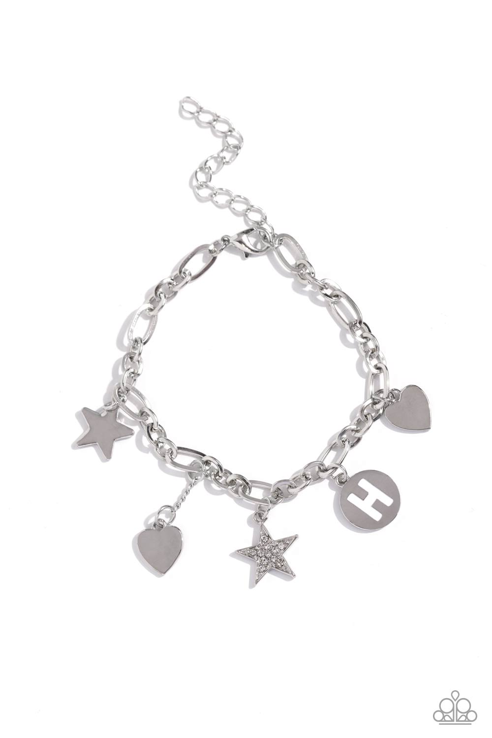 Legacy Letters - White - H Bracelet - Jewelry by Bretta
