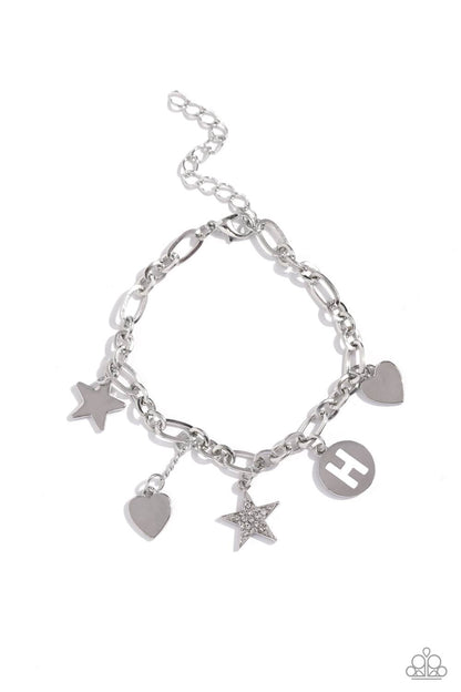Legacy Letters - White - H Bracelet - Jewelry by Bretta