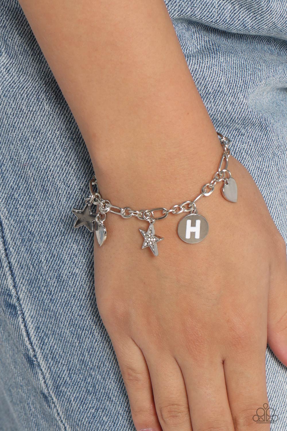 Legacy Letters - White - H Bracelet - Jewelry by Bretta