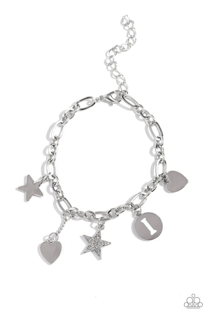 Legacy Letters - White - I Bracelet - Jewelry by Bretta