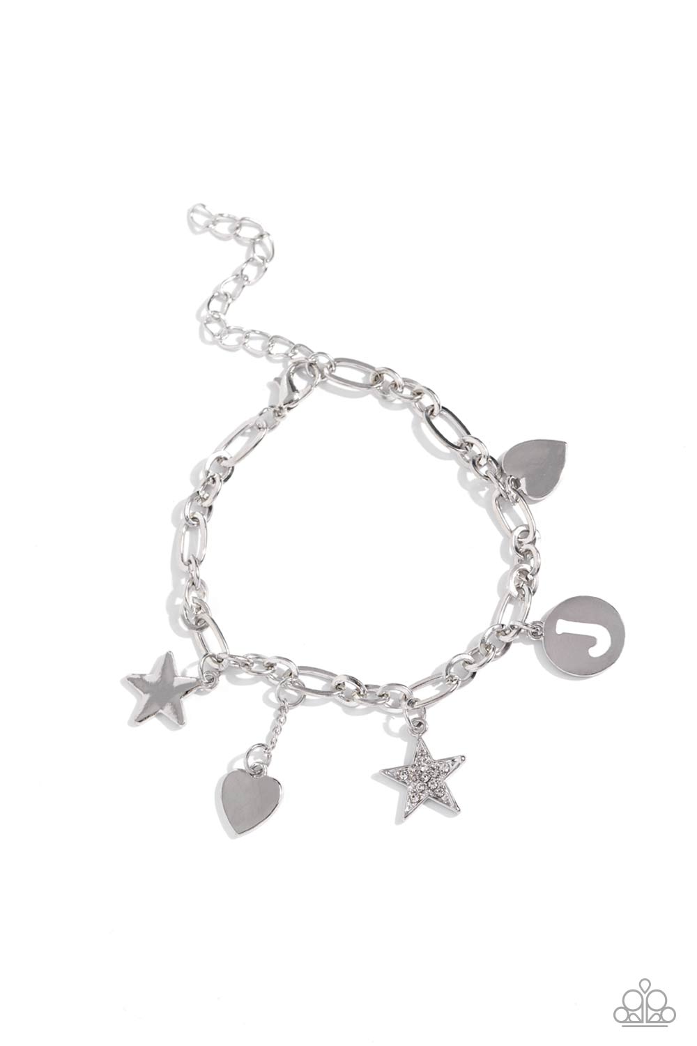 Legacy Letters - White - J Bracelet - Jewelry by Bretta