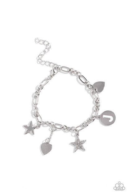 Legacy Letters - White - J Bracelet - Jewelry by Bretta